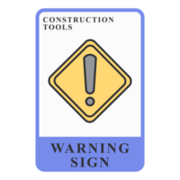 Warning Sign Construction Customizable Playing Name Card png