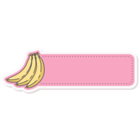 bananen vers fruit gezond ingrediënten sticker kogel logboek etiket naam tags png