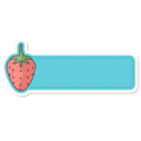 Strawberries Fresh Fruit Healthy Ingredients Sticker Bullet Journal Label Name Tags png