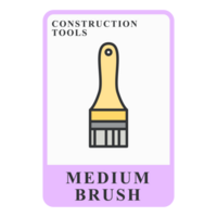 Medium Brush Construction Customizable Playing Name Card png
