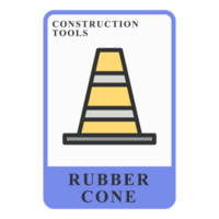 caoutchouc cône construction personnalisable en jouant Nom carte png