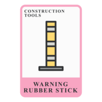 Warning Rubber Stick Construction Customizable Playing Name Card png