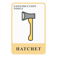Hatchet Construction Customizable Playing Name Card png