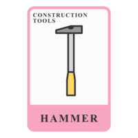 hamer bouw aanpasbare spelen naam kaart png