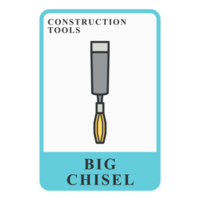 Big Chisel Construction Customizable Playing Name Card png