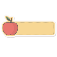 appel vers fruit gezond ingrediënten sticker kogel logboek etiket naam tags png