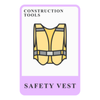 Safety Vest Construction Customizable Playing Name Card png