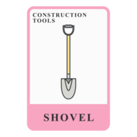 Shovel Construction Customizable Playing Name Card png