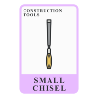 Small Chisel Construction Customizable Playing Name Card png