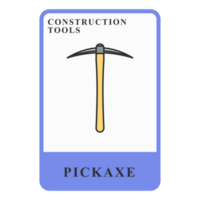 Pickaxe Construction Customizable Playing Name Card png