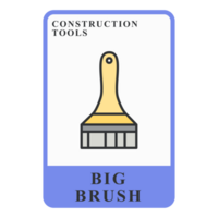 Big Brush Construction Customizable Playing Name Card png