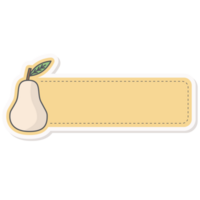 Pears Fresh Fruit Healthy Ingredients Sticker Bullet Journal Label Name Tags png