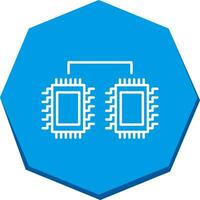 Processors Connected Vector Icon