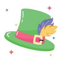 Trendy Pilgrim Hat vector