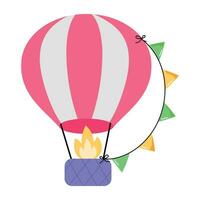 Trendy Hot Balloon vector