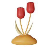 tulp 3d geven icoon illustratie png