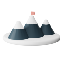 illustration d'icône de rendu 3d de montagne png
