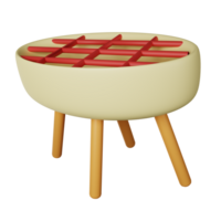 Barbecue 3D Render Icon Illustration png