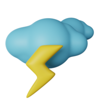 gewitter 3d-render-symbol-illustration png