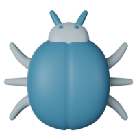 ilustração de ícone de renderização 3d de bug png