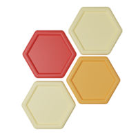 Honeycomb 3D Render Icon Illustration png