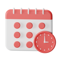 Time Management 3D Render Icon Illustration png