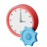 Work Time 3D Render Icon Illustration png