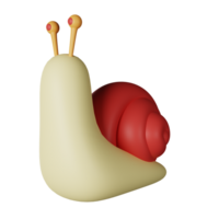 Snail 3D Render Icon Illustration png