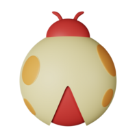 Ladybug 3D Render Icon Illustration png