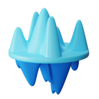 iceberg 3d render ícone ilustração png