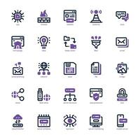 Data Center icon pack for your website, mobile, presentation, and logo design. Data Center icon dual tone design. Vector graphics illustration and editable stroke.