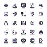 Data Center icon pack for your website, mobile, presentation, and logo design. Data Center icon dual tone design. Vector graphics illustration and editable stroke.