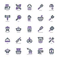 Kitchen Appliance icon pack for your website, mobile, presentation, and logo design. Kitchen Appliance icon dual tone design. Vector graphics illustration and editable stroke.