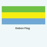 The Gabon Flag vector