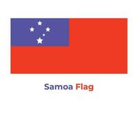 The Samoa Flag vector