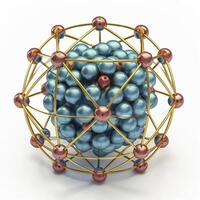 Structure of an isolated atom's nucleus. . photo