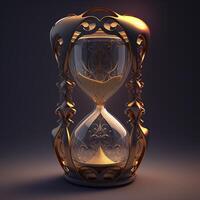 Shining Hourglass with Hourglass. . photo