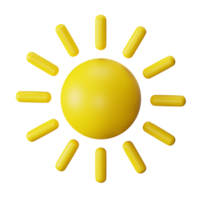 ilustração de ícone de renderização 3d sol png