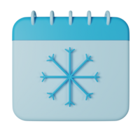 ilustración de icono de render 3d de invierno png