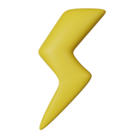 Lightning 3D Render Icon Illustration png