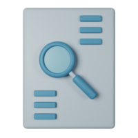 Search 3D Render Icon Illustration png