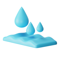 l'eau 3d rendre icône illustration png