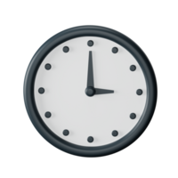 Wall Clock 3D Render Icon Illustration png