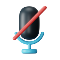 Mute 3D Render Icon Illustration png