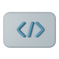 Coding 3D Render Icon Illustration png