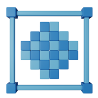 Bitmap 3D Render Icon Illustration png