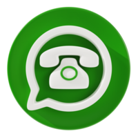 Telephone and bubble icon 3d rendering. png