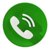 Telephone and sound icon 3d Rendering. png