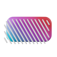 Rectangle shape, red blue gradient 3d rendering. png