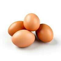 Eggs isolated on white background. generative ai. photo